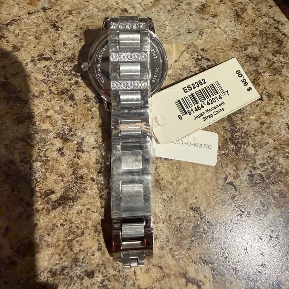 Fossil Silver Crystal-Embellished Watch - Picture 4 of 7